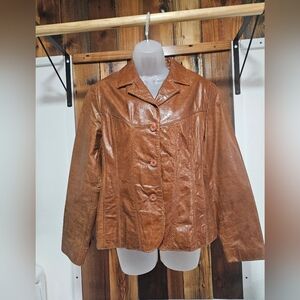 Vintage Brown Leather Jacket